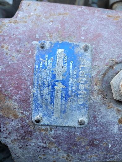 Used Lobeflo SST Positive Displacment Lobe Pump SR/4/055/LS w/15 Hp Drive Motor