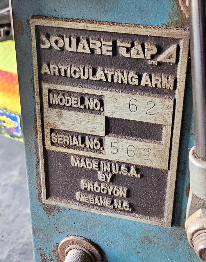 Used Procyon Model 62 Square Tap Articulating Pneumatic Tapping Arm 62" Reach 