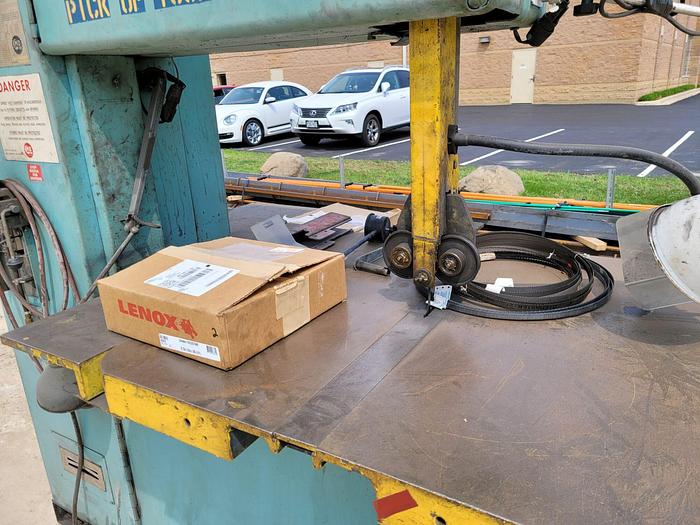 Used Grob 6v-36 Industrial 36” Vertical Bandsaw w/RW-A Blade Welder & Extra Blades