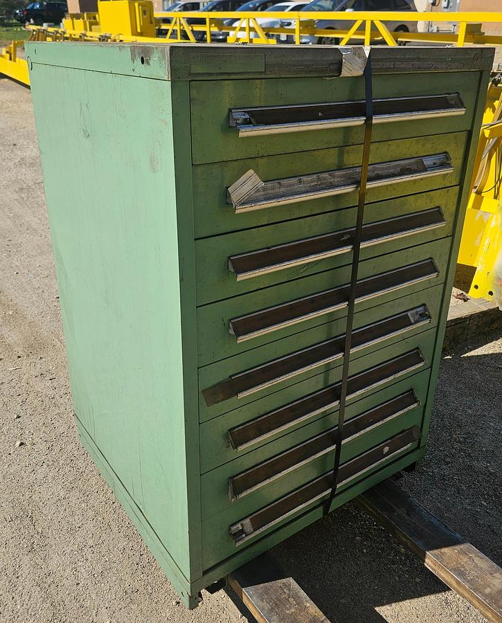 Used Stanley Vidmar 8 Drawer Modular Tooling Cabinet 30 x 27.5 x 44 High Density Storage