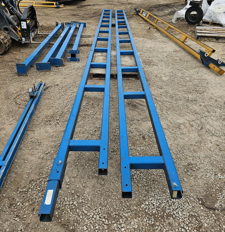 Used 14' Span x 32' Runway Gorbel 1000 lb Freestanding Bridge Crane System & Hoist 