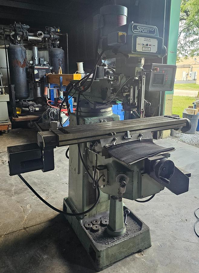 Used 3 Hp Southwestern Industries 2-Axis Sport K3 CNC Variable Speed Knee Mill, 10" x 50" Table