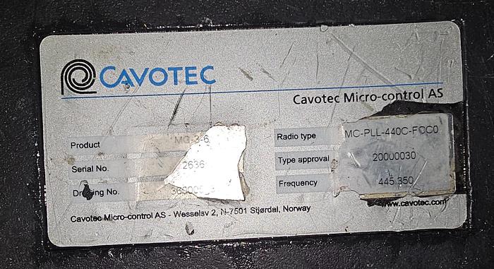 Used Cavotec MC-3-6 Radio Remote Control for Mining/Crane/Oil Application