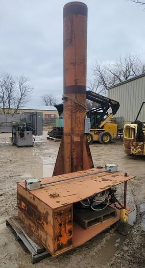 Used Bushman 2 Ton Freestanding Jib Crane 12' 3'' Under Beam 18' Span Demag Hoist