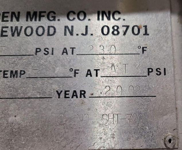 Used SST SacMaster 2 Ton Bulk Bag Discharging System w/Mixing & Storage Tank