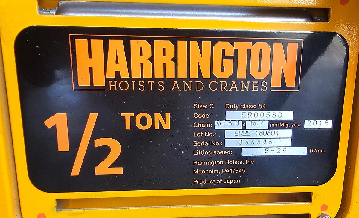 Used 1/2 Ton Gorbel Production Line Workstation Crane w/5x 1000 lb Bridges & 120' Runway & Harrington Hoists