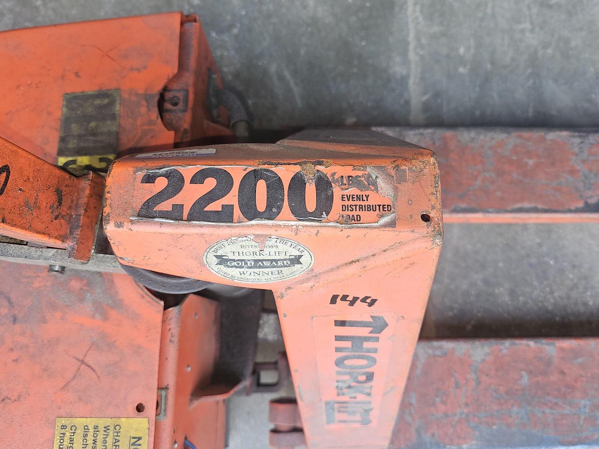 Used 2200# Interthor Thork-Lift EHL 1000/2 Electric High Lift Pallet Jack, 31" Lift Height