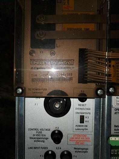 Used Indramat AC Servo Power Supply Model #TVM-1-2-50-220V w/Programming Module