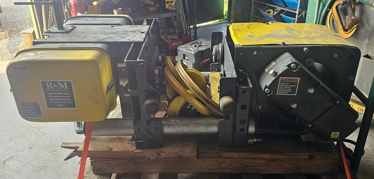 Used 5 Ton Crane Werks 45' x 120' Free Standing Overhead Bridge Crane & RM Hoist