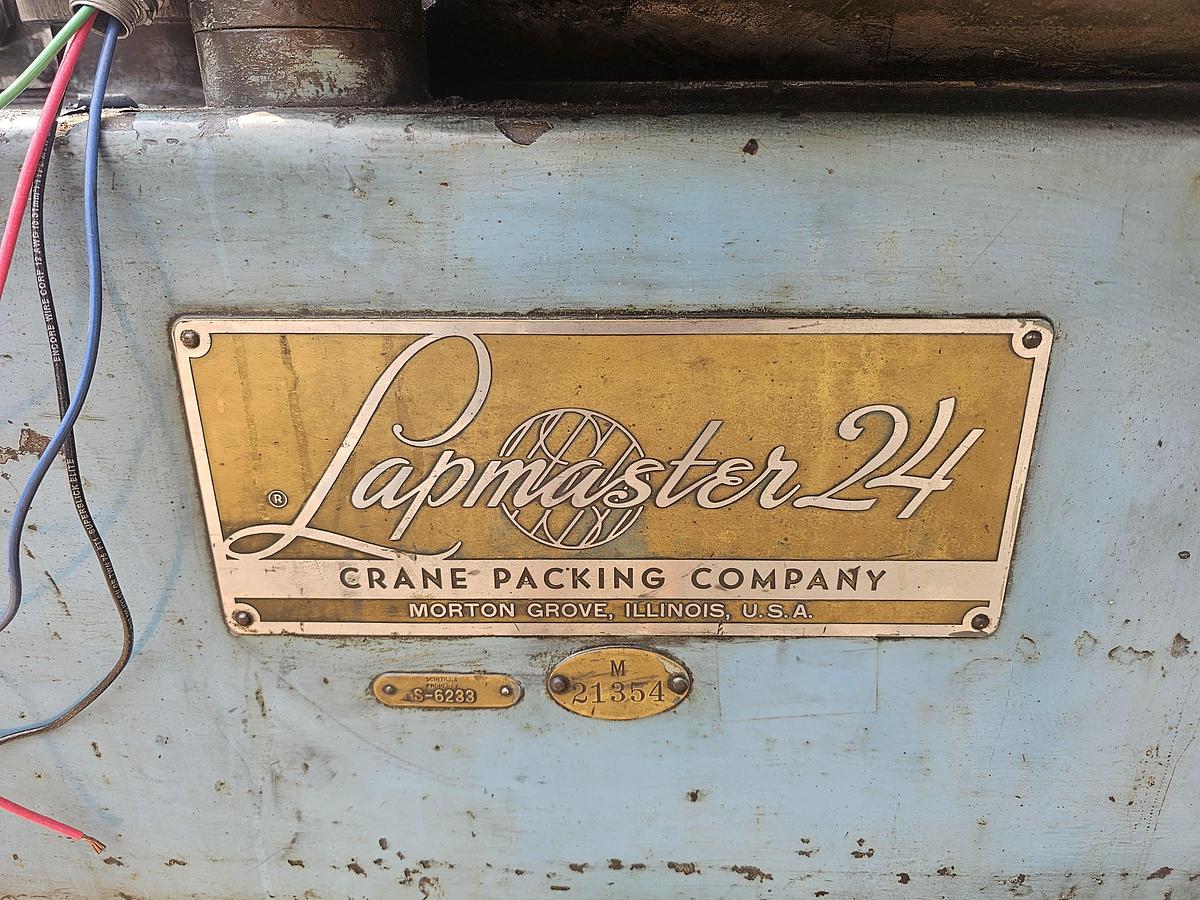 Used 24" Lapmaster Model 24 Flat Lapping Machine, (3) Conditioning Rings, S/N 25473