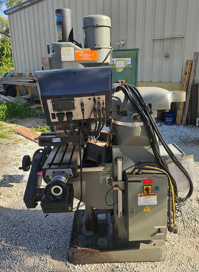 Used 3 Hp Sharp LMV-50/DVS CNC Vertical Knee Mill Acu-Rite CNC Control Collets & Vise