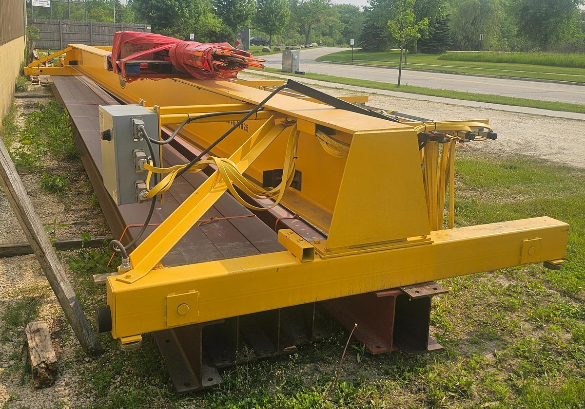 Used 5 Ton Crane Werks 45' x 120' Free Standing Overhead Bridge Crane & RM Hoist