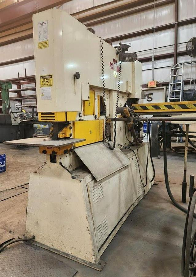 Used Geka Hydracrop 110/SD Dual Cylinder Hydraulic Ironworker 120 Ton Capacity