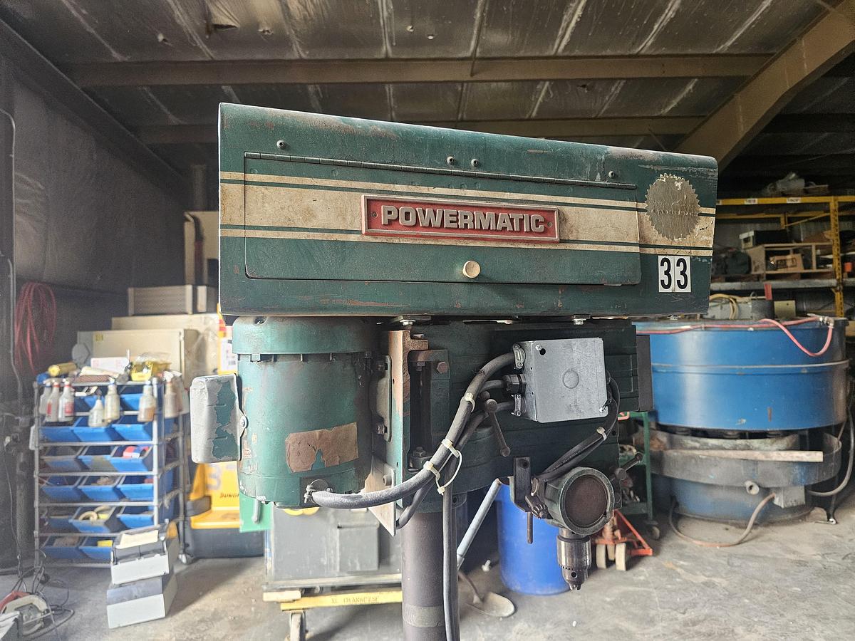 Used 15" Powermatic 1150 Pedestal Mounted Drill Press 110/120-208V, 1 ph 