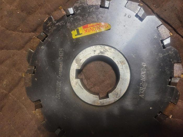 Used 6'' Sandvik Coromant Carbide Slot Mill Cutter 12 Carbide Tip A3312-16012-0
