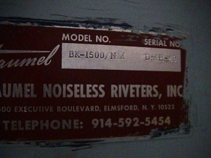 Used Taumel BK-1500/NM Orbital Spin Riveter; Bench Top Model Mounted on Floor Stand