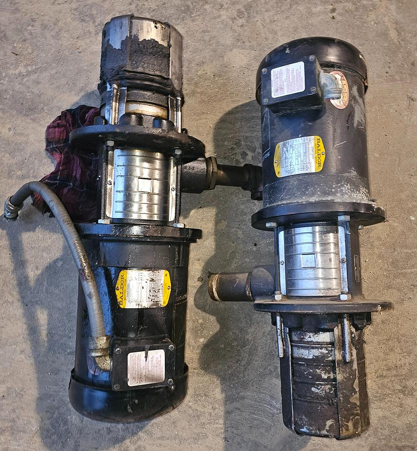 Used Grundfos CRK8-40 U-W-A-AUUV Pump 3 Hp Baldor Motor 53 GPM Flow Rate