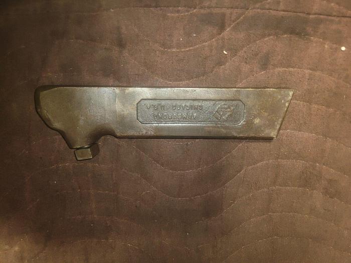 Used Armstrong Vintage No. 3-S Lathe Tool Bit Holder Straight Steel