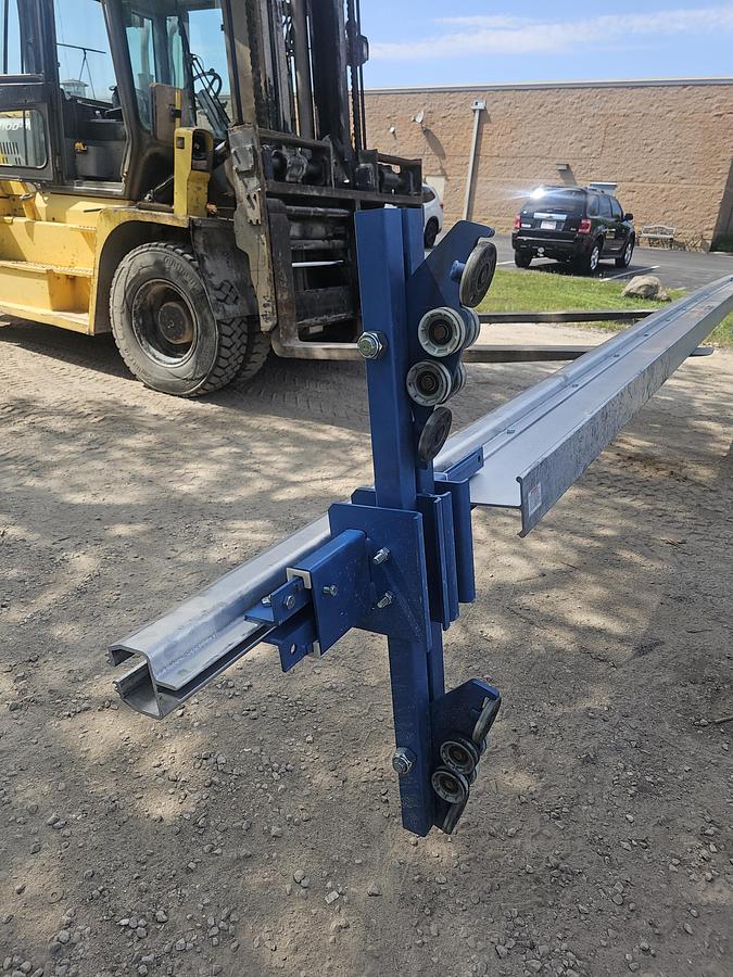 Used 1000 lb (1/2 Ton) Gorbel 28' Span x 52' Runway Freestanding Bridge Crane System & Hoist