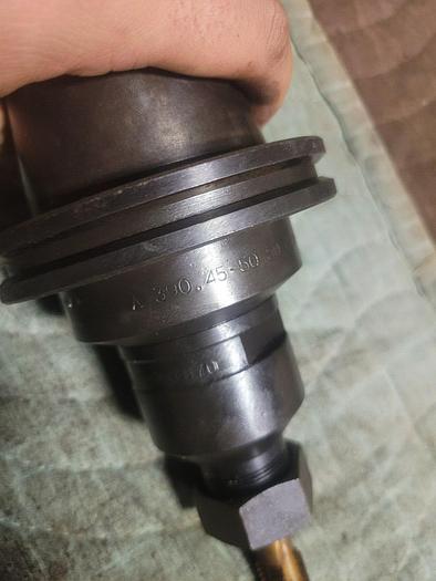 Used Sandvik A390.45-50 50 040M CAT50 Adapter & 391.18-12 50 070 7/16'' Collet Adapte