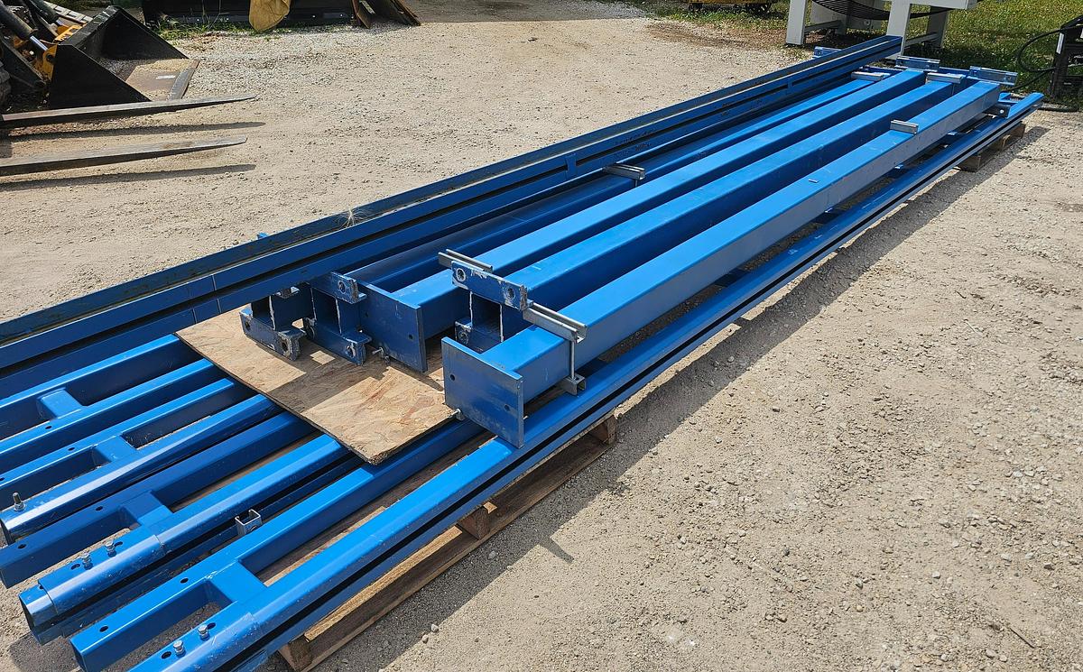 Used Gorbel 500 lb Freestanding Workstation Bridge Crane 18' Alum Bridge x 40' Runway w/ CM Hoist