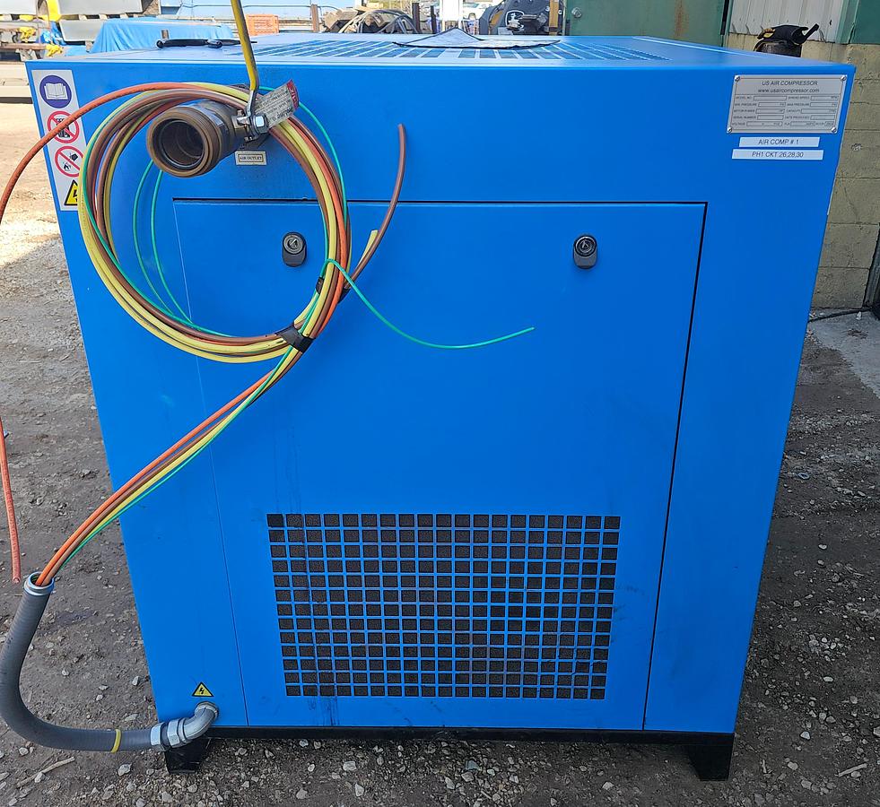 Used 2022 US Air Compressor US50D55 50-HP VSD Rotary Screw Air Compressor | <6k Hrs | 230 SCFM 