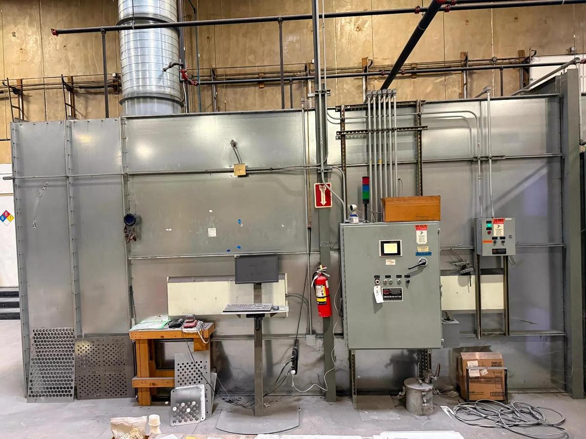 Used GFS CDG-1610PSB-30-S-CU-S Crossdraft Spray Booth 16' x 10' x 30' w/Mix Room & Air Makeup Unit