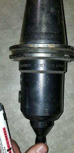 Used Valenite 6/57860/3 CAT 50 1.25" Endmill Holder V50CT-E125