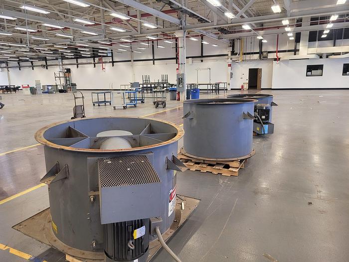 Used Hartzell 48” 20 HP Belt Drive Axial Ventilation Fan 49,000 CFM Flow Rating