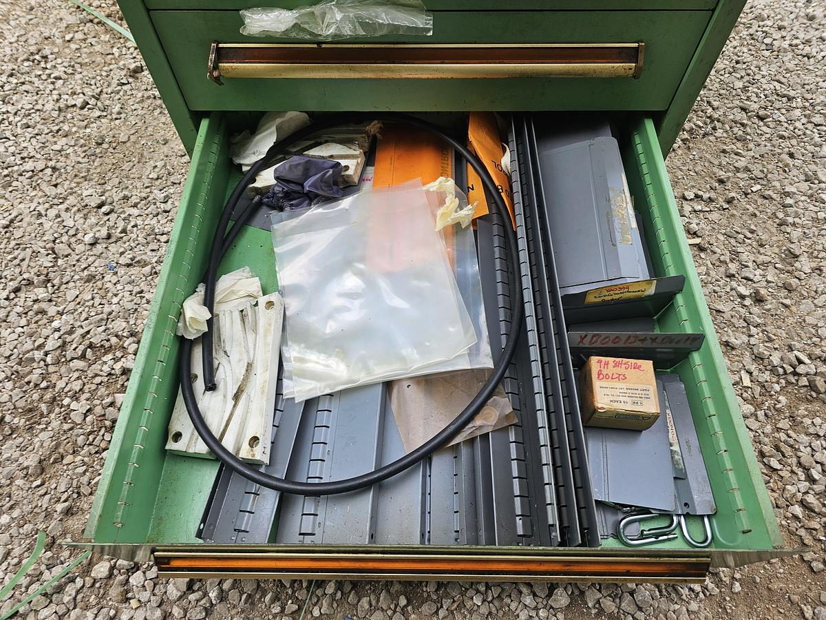 Used 9 Drawer Equipto Industrial Modular Ball Bearing Tooling Cabinet 30" x 28" x 59" 