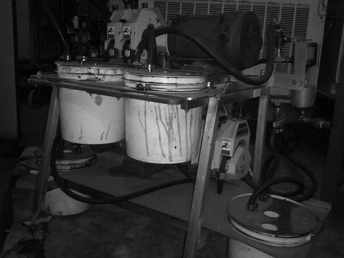 Used 2x Masterflex Easy-Load Peristaltic Pump Model #: 900-1079 mounted on cart