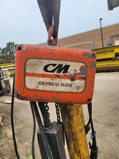 Used CM Series 626 2 Ton Electric Chain Hoist 16 FPM Lift Speed