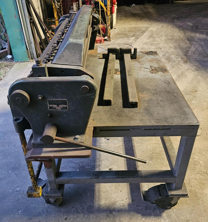 Used 36" Pexto PX36-A Universal Box & Pan Brake 16 Ga. Capacity Steel on Cart 