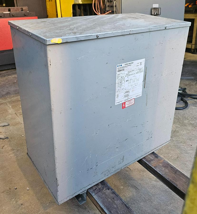 Used 75 KVA Cutler Hammer Y48M51T75A Transformer 480 Delta H.V. to 240 L.V. Three Phase