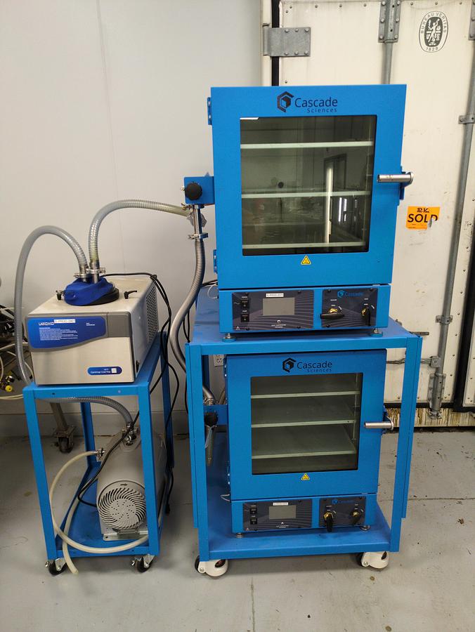 Used Cascade CVO-5L Vacuum Oven w/Pump & Agilent Technologies Cold Trap
