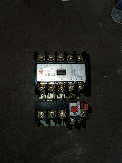 Used Yaskawa Electric AC Magnetic Contactor HI-12E w/Thermal Relay RH-18/1.2M