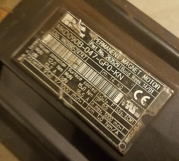 Rexroth/Bosch Indramat MKD090B-047-GP0-KN Permanent Magnet Servo Motor