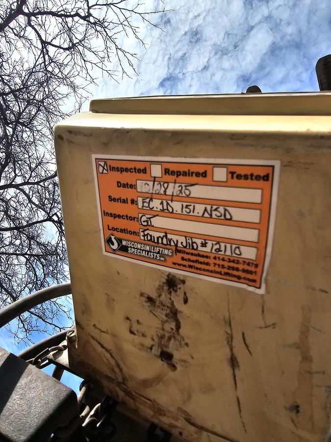 Used Coffing EC Series 1-Ton Heavy-Duty Electric Chain Hoist | 2000 lb Cap.