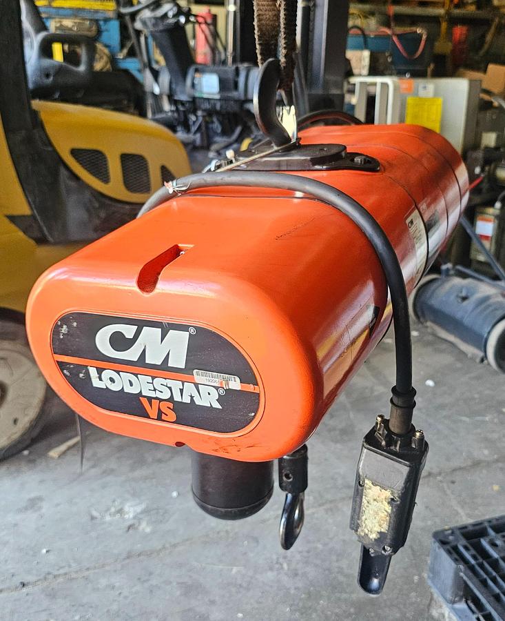 Used 1 Ton Lodestar VS Electric Chain Hoist Model L, 16 FPM Lift Speed, 440-480V 3 Phase