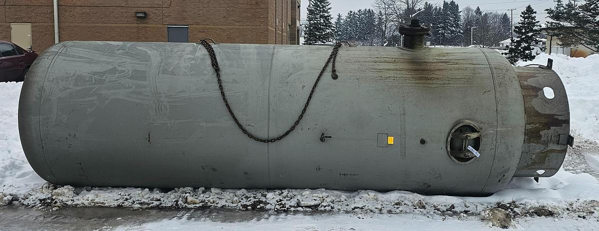 Used 1996 Silvan Industries 3000 Gallon Vertical Compressed Air Tank 150 Psi 