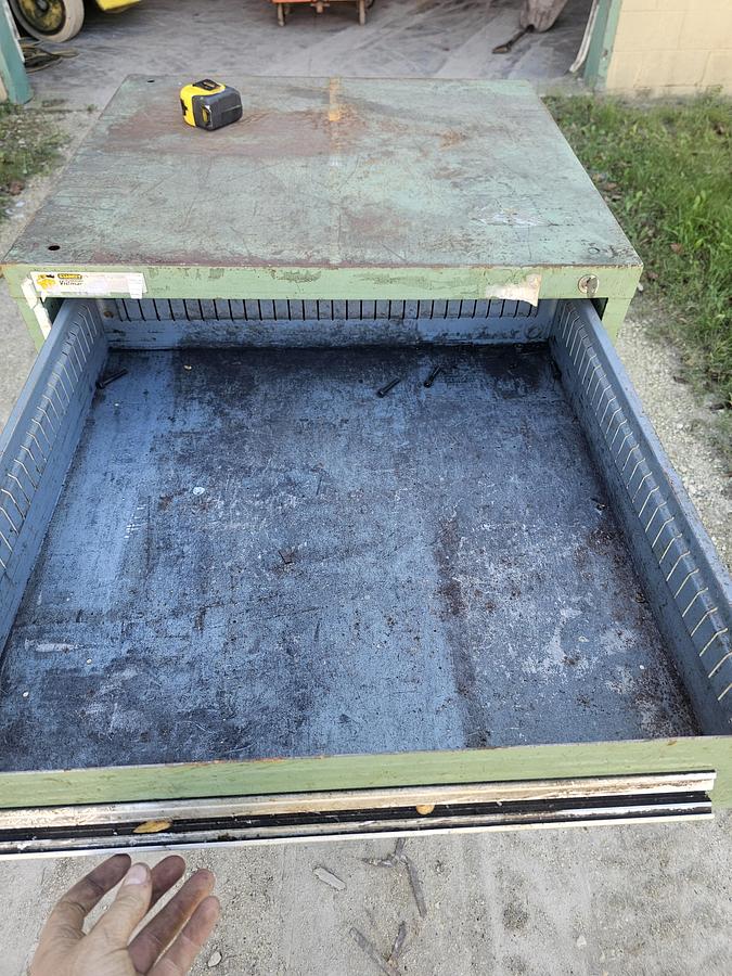 Used Stanley Vidmar 6 Drawer Modular Tooling Cabinet 30" x 27.5" x 44" Industrial Green