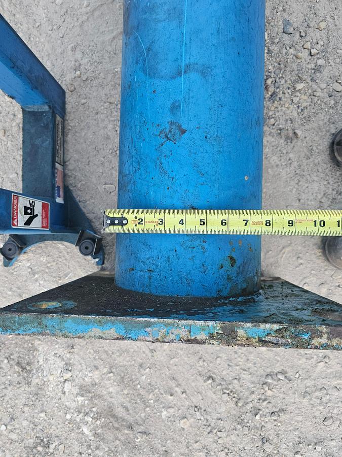 Used Gorbel 250# 1/8 Ton Freestanding Modular Jib Crane 10' Under Beam x 100" Arm & CM Shopstar 300# Hoist