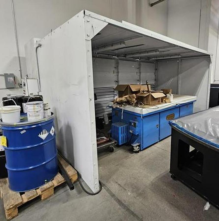 Used 28,000 CFM Torit DWST 6-4 Downflo Workstation Booth 180" x 51" 96" Tall 