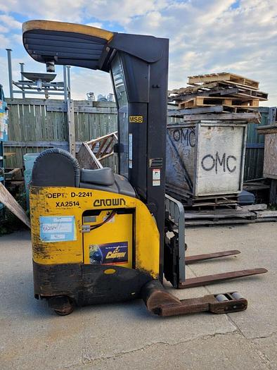 Used Crown RR 5000 Series Electric Reach Truck 4,500 lb Capacity 42” Forks Sideshift