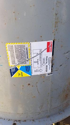 Used 1.5 – 5 Hp DAYTON 30″ Intrinsically Safe / Explosion Proof TubeAxial Fan #3C412A