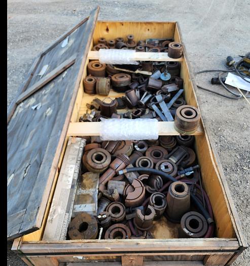 Used Hydraulic Pipe Expanding Machine w/Enerpac Pump & Cylinder Up To 7" Dies Included