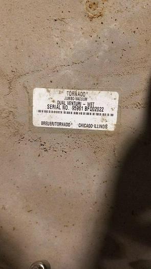 Used Tornado Dual Venturi Wet Jumbo Barrel Top Vacuum BFD02022