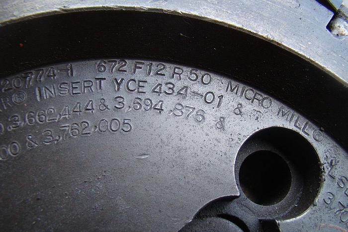 Used INGERSOLL MAX-I-SHEAR 13'' FACE MILL D-20774-1 w/2.5'' Arbor