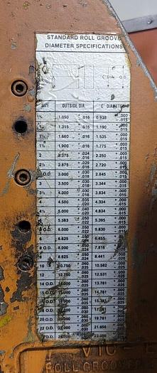 Used Victaulic Vic-Easy Hydraulic Roll Groover Series VE-260