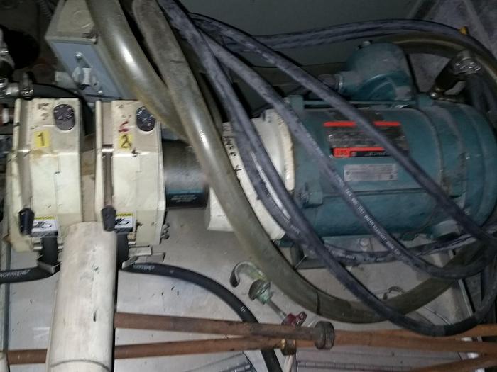 Used 2x Masterflex Easy-Load Peristaltic Pump Model #: 900-1079 mounted on cart